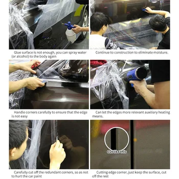 Защитно фолио за броня, защищающая автомобил от надраскване, стикер на колата е от прозрачен PVC, водоустойчив