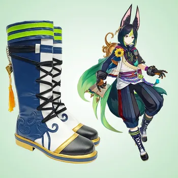 Играта Genshin Impact Tighnari Костюми за cosplay, обувки, ботуши, аксесоари за костюми за бала в чест на Хелоуин, изработени по поръчка