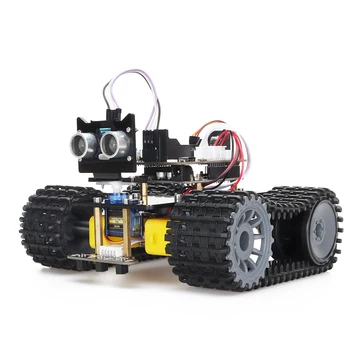Интелигентен робот tank комплекти за програмиране на Arduino САМ Обновена версия на за обучение на STEM Многофункционален комплект с кодове