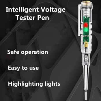 Интелигентна дръжка-тестер за напрежение, безконтактно индукционный тест молив, волтметър, детектор мощност, електрически отвертки, индикатор за