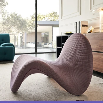Италианското дизайнерско кресло за отдих Едноспален разтегателен интернет-знаменитост хол скандинавски стол с мързеливи крило, язычковое стол Y159