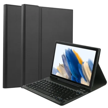 Калъф-клавиатура за Samsung Galaxy Tab A8 10,5 2022 Седалките клавиатура за Samsung Tab A8 10,5 SM-X200 калъф-клавиатура с притежател на молив