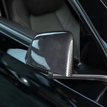 Капак Ляв + Десен Огледала за обратно виждане За Tesla, Модел 3 Y 2021-2022 Странично Крило Калъф За Огледала От Въглеродни Влакна, ABS