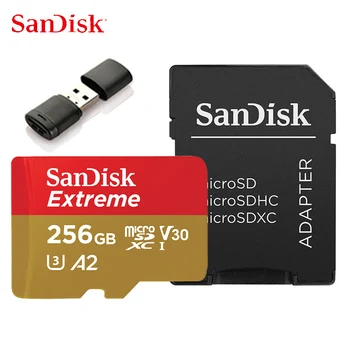 Карта памет SanDisk 64 GB 32 GB V30 A2 4K Micro SD Карта 128 GB, 256 GB, 512 GB флаш карта UHS-I U3 Microsd 1 TB Class 10 Extreme SDXC