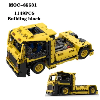 Класически блок MOC-85531, състезателен камион, монтаж на висока сложност, градивен елемент, образователна играчка за възрастни и деца, подарък
