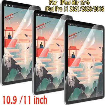 Книжен Защитно фолио за екрана на iPad Air 5, подобна на хартия Филм за Скрийнсейвъри iPad Air 4 Air5, Фолио за iPad Pro 11 2020 2021 2018 Г., qwerty на цял екран Фолио за iPad Air 5-ти и 4-то поколение, Гъвкаво стъкло Apple iPad Air 10 2021 2022