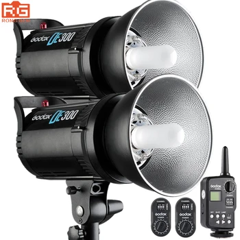 Комплект лампи за студийната фотография GODOX DE300 със светкавица Bowens mount поддържа безжична система за управление на захранването и изключване на системата Flash FT