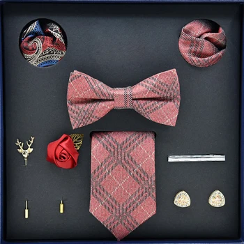 Комплект от вратовръзка-пеперуди, Висококачествени Мъжки Официални Бизнес подаръци Отец в 