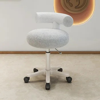 Коса Стол на Скандинавския Дизайн, Обзавеждане За Грим Специализиран Стол за Фризьорски салон На Въртящи се на Съвременните Колела Cadeira Мебели За Маникюр DWH