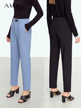 Костюм в минималистичен стил, AMII, ежедневни панталони за жени, новост есента 2023, директни обикновена прости ежедневни панталони 12343076
