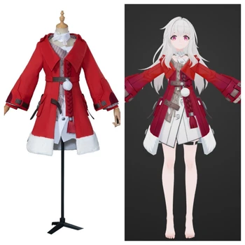 Костюм на Клара за cosplay, с перука, играта Honkai: Star Rail, cosplay, червен костюм на Клара, игра за Хелоуин, аниме-cosplay за жени
