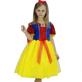 костюм принцеса snow white, празнични аксесоари на принцеса, рокля на принцеса, подаръци за рожден ден за момичета, празнична дрехи за момичета