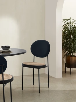 Креативен маса за хранене, стол от ратан, ръчно изработени, ресторант, творческа художествена възглавница за тапицерия, лесен луксозен прост стол ins