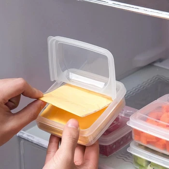Кутия за съхранение на крема сирене, 1 бр. преносим хладилник, органайзер за съхранение на пресни плодове и зеленчуци, прозрачен контейнер за сирене