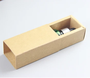 Кутия от крафт-хартия, опаковъчна кутия, бутилка за проба етерично масло, флакон за парфюм, червило, кутия за съхранение на 