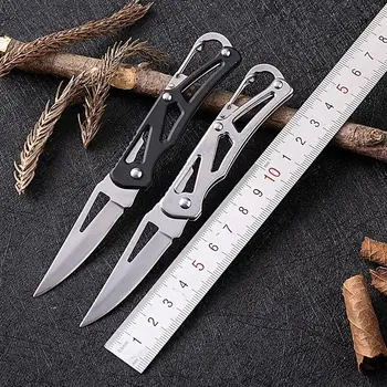 Кухненски нож Преносим нож във формата на неръждаема стомана за къмпинг, инструментите за оцеляване на открито, сгъваем джобен нож