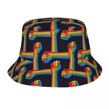 ЛГБТ гордостта шапка Модни солнцезащитная шапка Градинска рибарска шапка за жени и мъже, наградата на плажни шапки, риболовна шапка