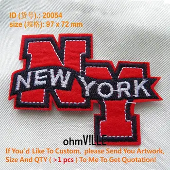 Ленти за дрехи 20054 Ny, Ню Йорк, САЩ, шир на нашивках - гарантирано 100% качество на бродерия по поръчка бод