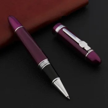 Луксозна писалка-roller Jinhao 159 метално сребристо-лилава химикалка химикалка с въртене, канцеларски материали, ученически пособия