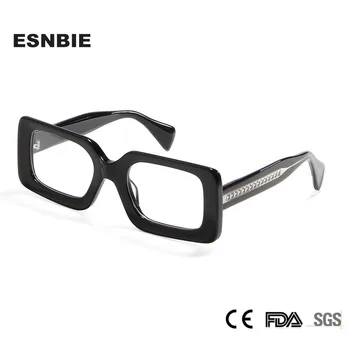 Луксозни смели ацетатные квадратни рамки за оптични очила, мъжки правоъгълни очила за късогледство, дамски слънчеви очила Oculos Grau De Masculino