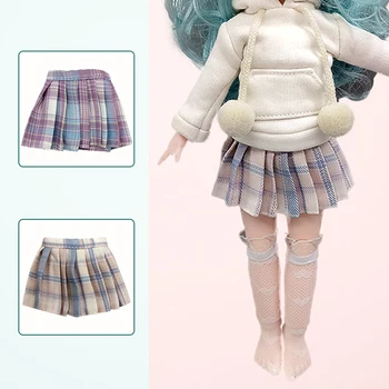 Лятна стоп-моушън облекло плиссированная пола на 30 см, аксесоари за кукольной дрехи, куклено рокля, играчки със собствените си ръце за момичета
