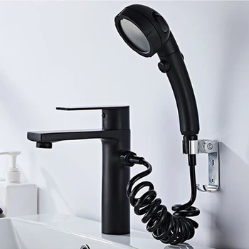 Месингови смесители за баня, с двойно предназначение, черно кран с душ, смесител за топла и студена вода torneira banheiro