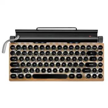 Механична клавиатура в стил пънк с бутонна капак, безжична ръчна клавиатура от 83 клавиша, връзка с USB, клавиатура игри