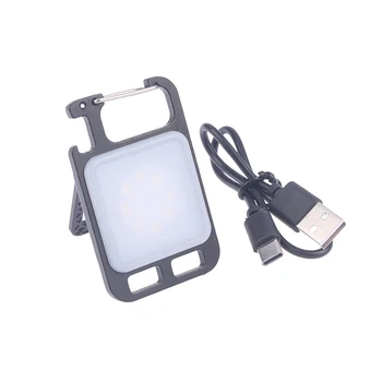 Мини-Glare COB Ключодържател USB Зареждане на Аварийните Лампи Силни Магнитни Ремонтни Работи на Открит Къмпинг Фенер