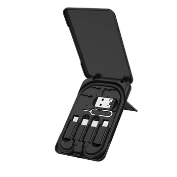 Многофункционален Комплект Кабели За зареждане на Телефона 6 в 1 За iPhone 11 12 Pro Max XR Micro USB Кабел Type C Адаптер Кабел За Бързо Зареждане