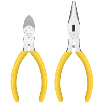 Многофункционален набор от клещи Ножица за тел индустриален клас/клещи с дълги носове/диагонал носа CR-V с висока твърдост и устойчивост