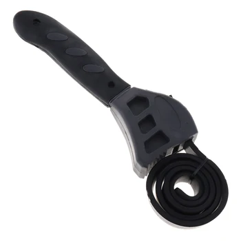 Многофункционален универсален ключ 2 в 1 500 мм с регулируема гумена каишка и черна матова дръжка за ремонт на автомобили