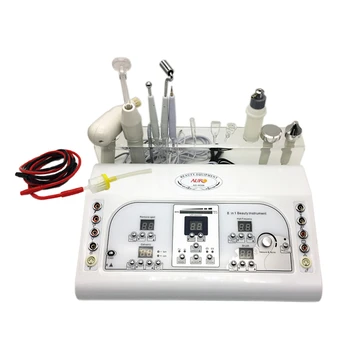 Многофункционална преносима высокочастотная ултразвукова машина за грижа за лице 8 в 1, въртяща се електрическа четка за почистване на лицето AU-8208