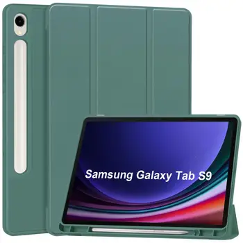 Модерен калъф за Samsung Galaxy TAB S9 11 инча S9 Plus 12,4 см 2023 с един слот за писалка устойчив на удари детски калъф-поставка Funda
