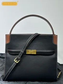 Модни чанти-тоутеры, нова дизайнерска чанта от естествена кожа, офис женствена чанта на едно рамо, жените квадратна чанта през рамо