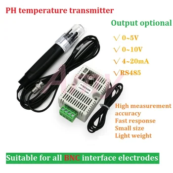 Модул сензор PH-сензор за температура, напрежение 0-5 В, 0-10 В, 4-20 ma изход, RS485, сензор PH PH-електрод BNC
