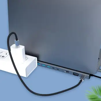 Мощно зарядно устройство за лаптоп, широка съвместимост с докинг станция, RJ-45 Plug And Play USB C за компютър
