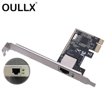 Мрежова Адаптер карта OULLX 1000 mbps Ethernet, PCI-e 1X Настолна Вградена карта за разширяване на RJ-45 Gigabit Ethernet
