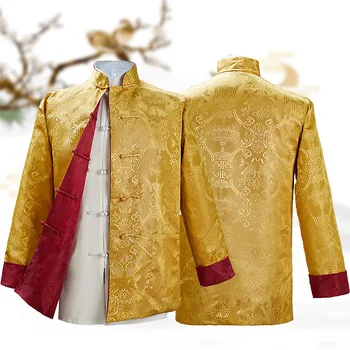 Мъжка риза с китайски дракон, палта, кунг-фу, китайска нова година костюм Тан, традиционната китайска облекло за мъже, якета, мъжки дрехи Hanfu