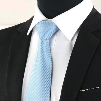 Мъжки модни вратовръзки на райета Gravatas Класическа копринена вратовръзка Аксесоари за ризи Сватбени бизнес вечер случайни вратовръзки Модерен дизайн