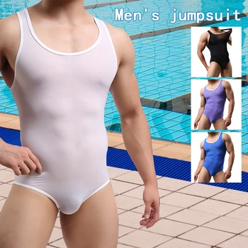Мъжки секси потници, пълнозърнести безшевни боди, корсет, супер меки еластични бански за фитнес, пижами, спортно облекло, комбинезони
