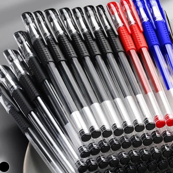 Набор от гелевых дръжки на ученически пособия, черен син червен цвят на мастило 0,5 мм химикалка писалка Kawaii писалка инструмент за писма, канцеларски материали, Ученически пособия