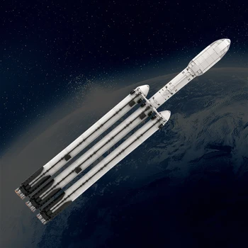 Набор от градивни блокове Gobricks MOC V Scale Идеята за изграждане на космически кораб SpaceX Falcon Heavy Saturn, играчки, подарък за рожден ден за деца