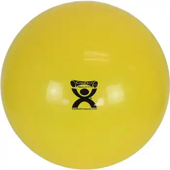 Надуваема топка за йога упражнения за устойчивост - жълто - 18 инча (45 см)
