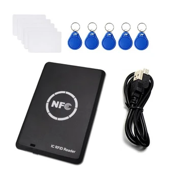 Най-добрият RFID Фотокопирна Машина Ключодържател NFC Четец за смарт карти Писател 13,56 Mhz Криптирана Програмист USB UID EM4305 Копие Тагове за карти