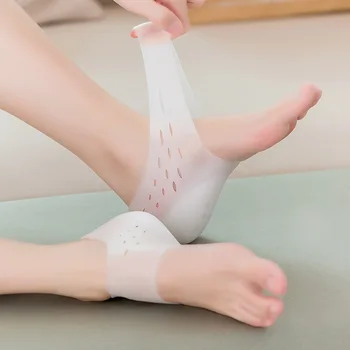 Невидими увеличаване на растежа на силиконови чорапи гел подложки за пети Ортопедична супинаторная възглавница за пета Стелка Масажна подложка за краката Унисекс