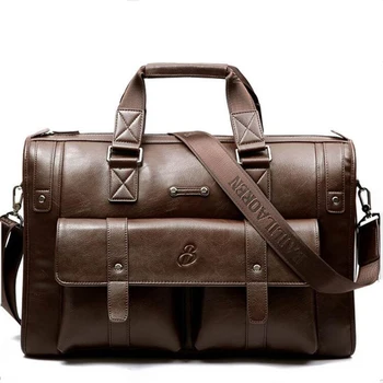 Нов луксозен бизнес мъжки портфейл от естествена кожа, мъжки чанти през рамо, мъжки чанти-месинджър от естествена кожа, чанта за компютър