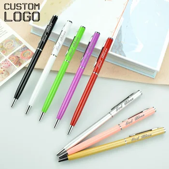 Нов потребителски лого, Името на Сувенири химикалки Метални цветни подаръци Гел химикалка писалка Ученически канцеларски материали Рекламни химикалки за хотели