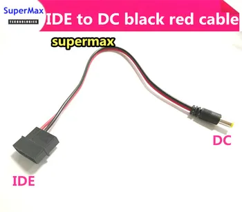 Нов черен кабел-адаптер за постоянен ток 5,5*2,1 мм жак IDE за феновете на dc - 20 см
