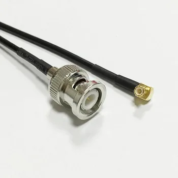 Нов штекерный прекъсвач BNC MCX, правоъгълен радиочестотни кабел RG174, на едро, 20 см, 8 