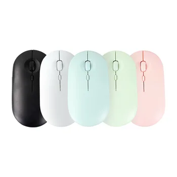 Новата Безжична Мишка Cobblestone с Изключване на Звука 1200 dpi, Двухрежимная Мишка С 4 Бутона, Тиха Bluetooth-Мишка за PC, Лаптоп